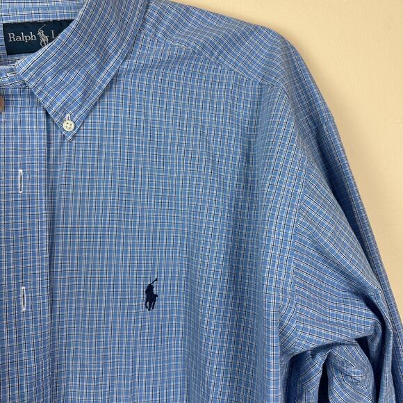 Ralph Lauren Blake Cotton Button Down Shirt L Pony Preppy Old Money Quiet Luxury - Picture 2 of 9